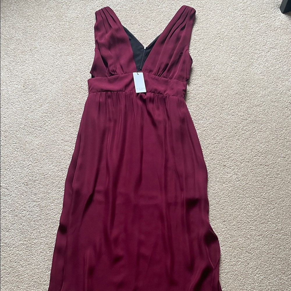 Myne Deep Red Backless Dress